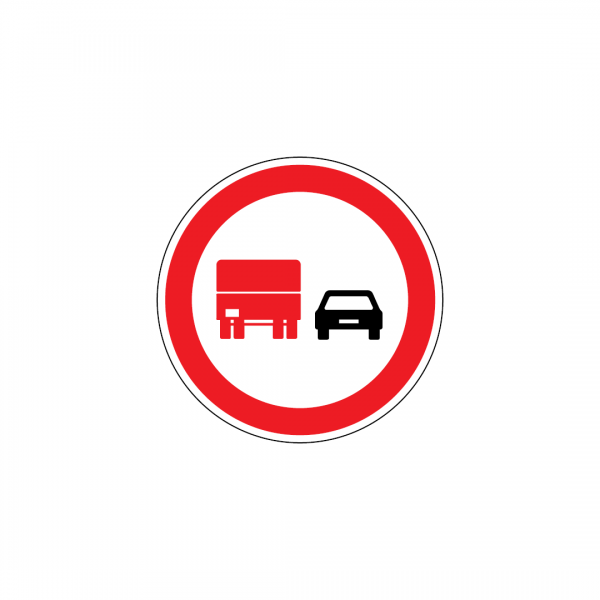 C14B - Proibição de ultrapassar para automóveis pesados - Sinais de Proibição