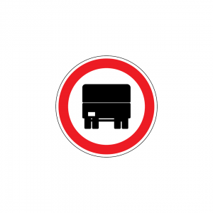 C3B - Trânsito proibido a automóveis pesados - Sinais de Proibição