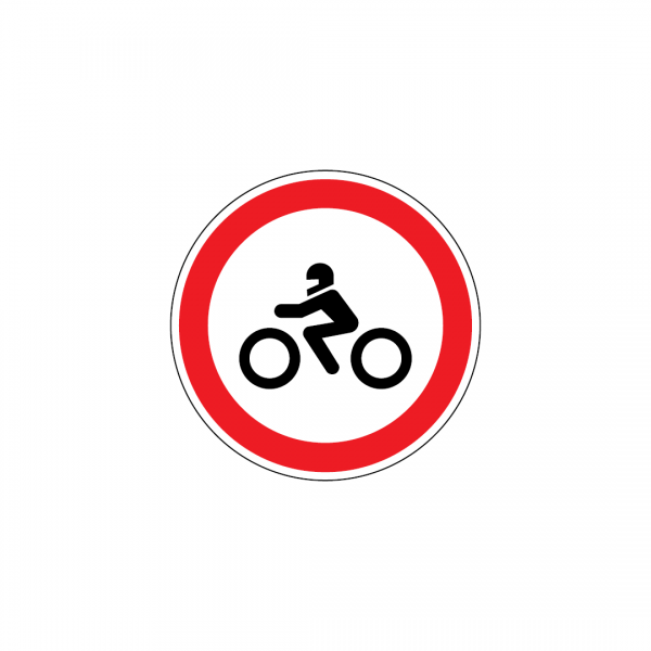 C3E - Trânsito proibido a motociclos simples - Sinais de Proibição