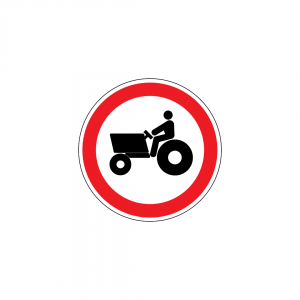 C3H - Trânsito proibido a veículos agrícolas - Sinais de Proibição
