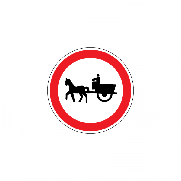 C3I - Trânsito proibido a veículos de tração animal - Sinais de Proibição