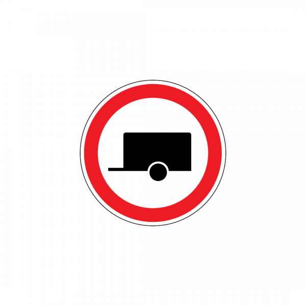 C3N - Trânsito proibido a veículos com reboque - Sinais de Proibição