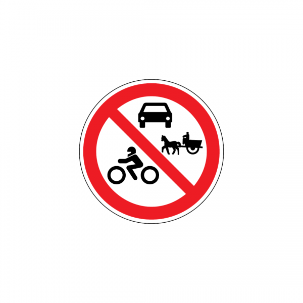 C4C - Trânsito proibido a automóveis, a motociclos e a veículos de tração animal - Sinais de Proibição