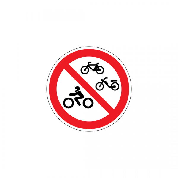 C4F - Trânsito proibido a veículos de duas rodas - Sinais de Proibição