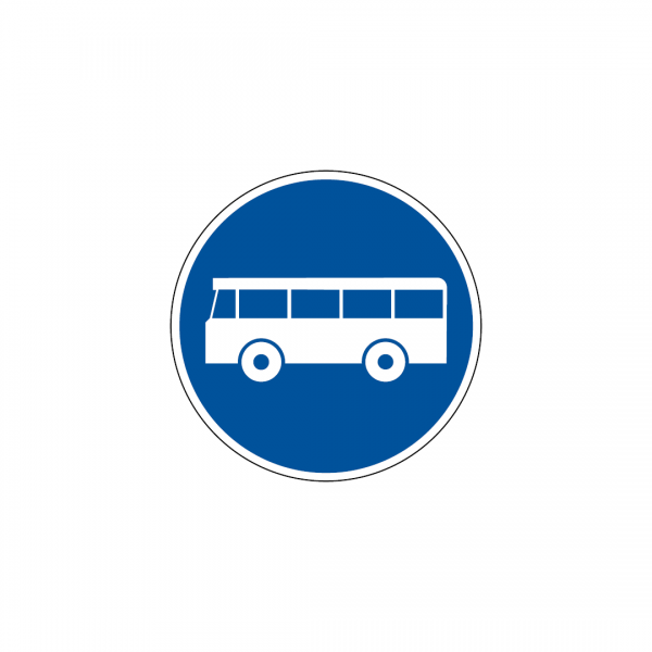 D6 - Via reservada a veículos de transporte público - Sinais de Obrigação