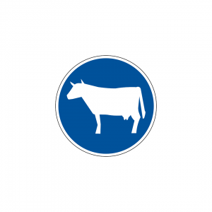 D7D - Pista obrigatória para gado em manada - Sinais de Obrigação