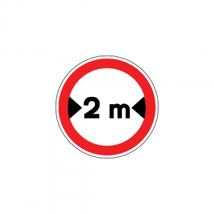 BT2-C8 - Trânsito proibido a veículos de largura superior a …m - BT | Sinais de Proibição