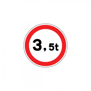 BT4-C6 - Trânsito proibido a veículos de peso total superior a …t - BT | Sinais de Proibição