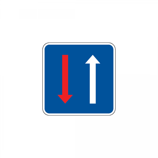 DT1-B6 - Prioridade nos estreitamentos da faixa de rodagem - DT | Sinais Simples de Indicação