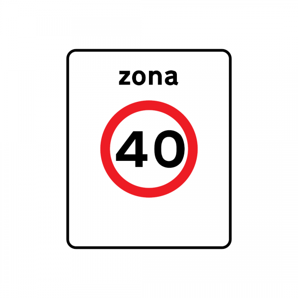 G4 - Zona de velocidade limitada - Sinais de Zona