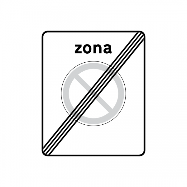 G7A - Fim de zona de paragem e estacionamento proibidos - Sinais de Zona
