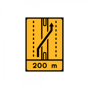 TD10 - Desvio de faixa (2×2 vias) Desvio da via esquerda para a via esquerda da faixa contrária - TD | Painéis Temporários de Desvio