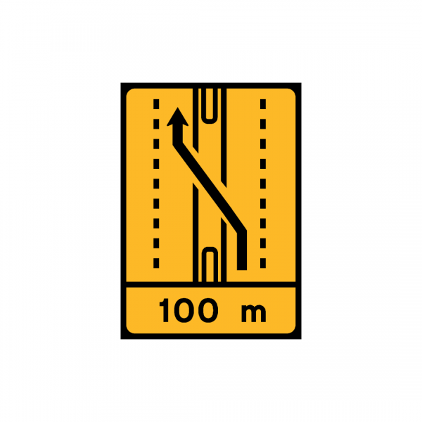 TD9 - Desvio de faixa (2×2 vias) Desvio da via esquerda para a via esquerda da faixa contrária - TD | Painéis Temporários de Desvio